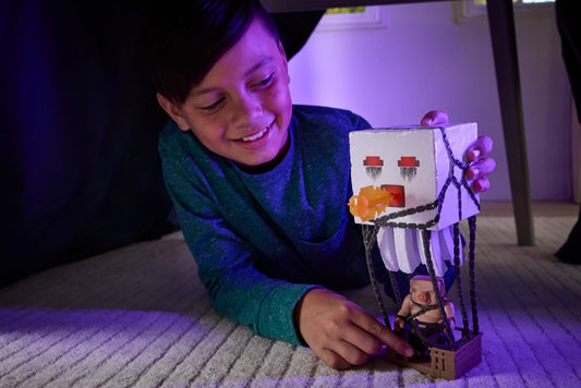 Minecraft Blast Attack Ghast Action Figure Set With Lights, Sounds & More Inspired By The Movie