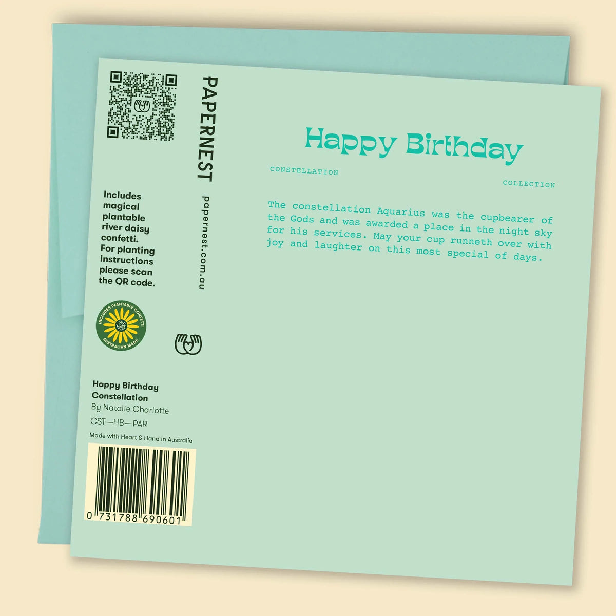 Papernest Happy Birthday Constellations Card Mint Green