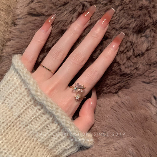 Luninana Ring - Dreamy Pink Heart Ring JZ0127