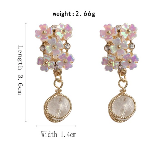Luninana Earrings - Vintage Style Floral Earrings YBY010