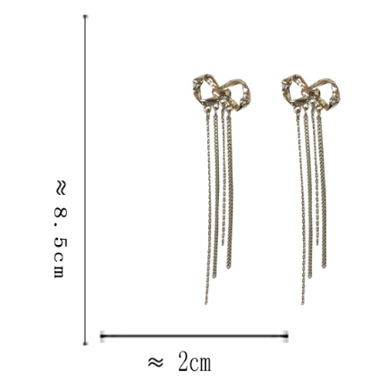 Luninana Earrings - Hanging Ribbon Earrings YBY023