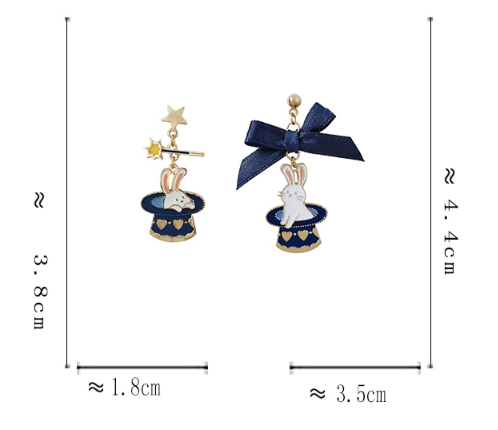 Luninana Earrings - Magic Bunny Ribbon Earrings YBY024