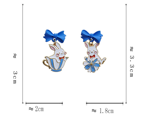 Luninana Earrings - Tea Time Bunny Earrings YBY040