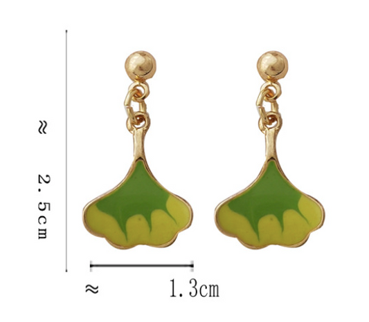 Luninana Clip-on Earrings - Ginkgo Leaf Earrings YBY081
