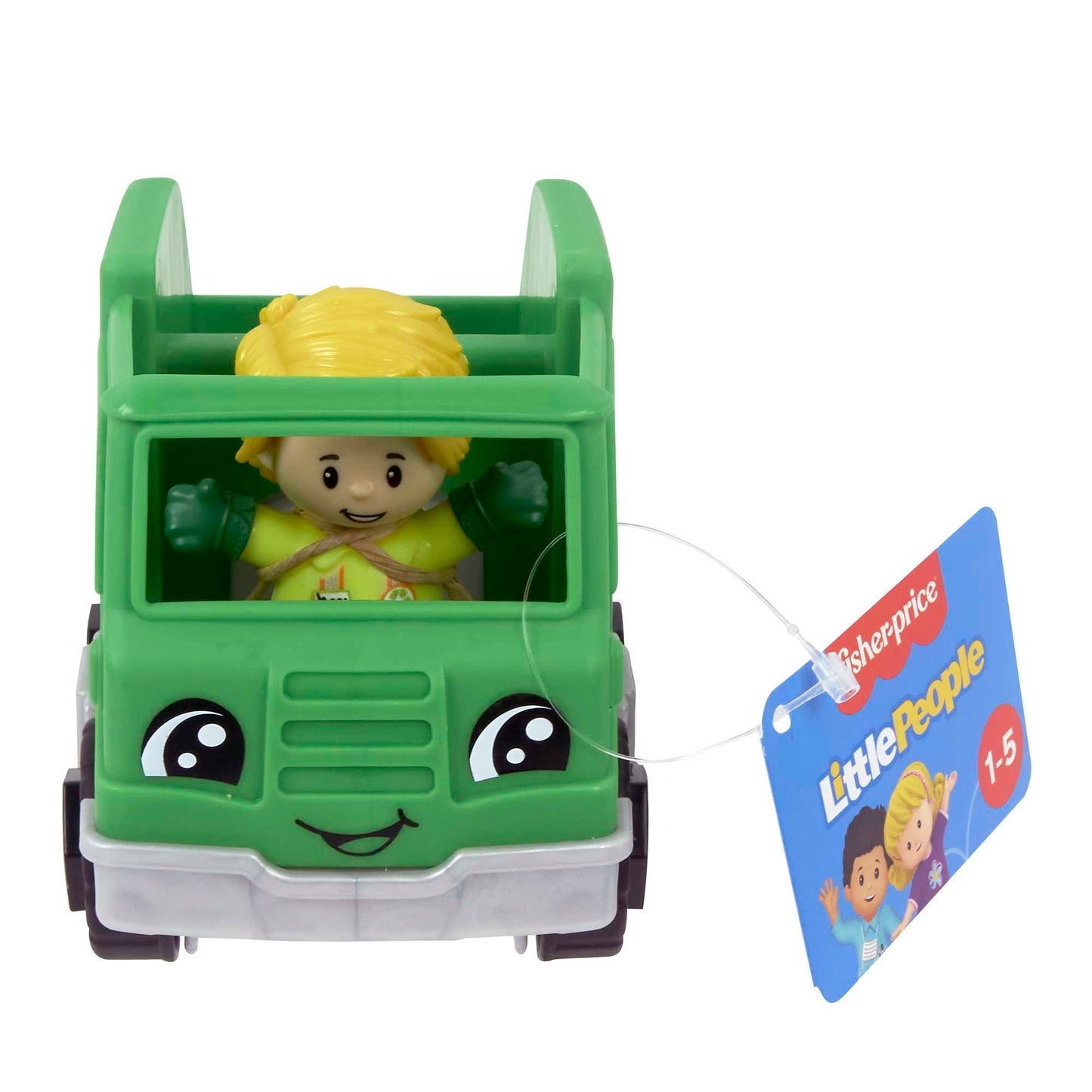 Fisher-Price Little People Recycle Truck & Character Figure Set For Toddlers, 2 Pieces
