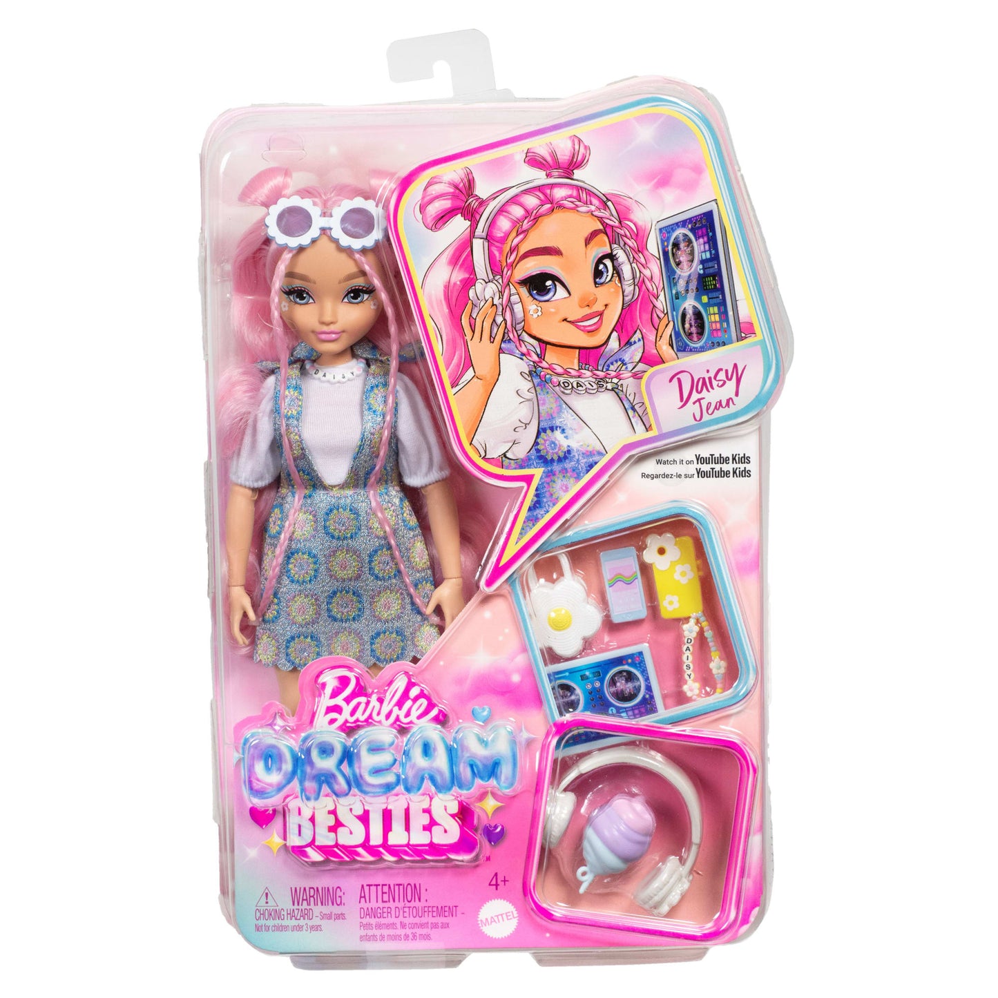 Barbie Équipe de Rêve Poupée Mode Daisy Jean, 9 Accessoires