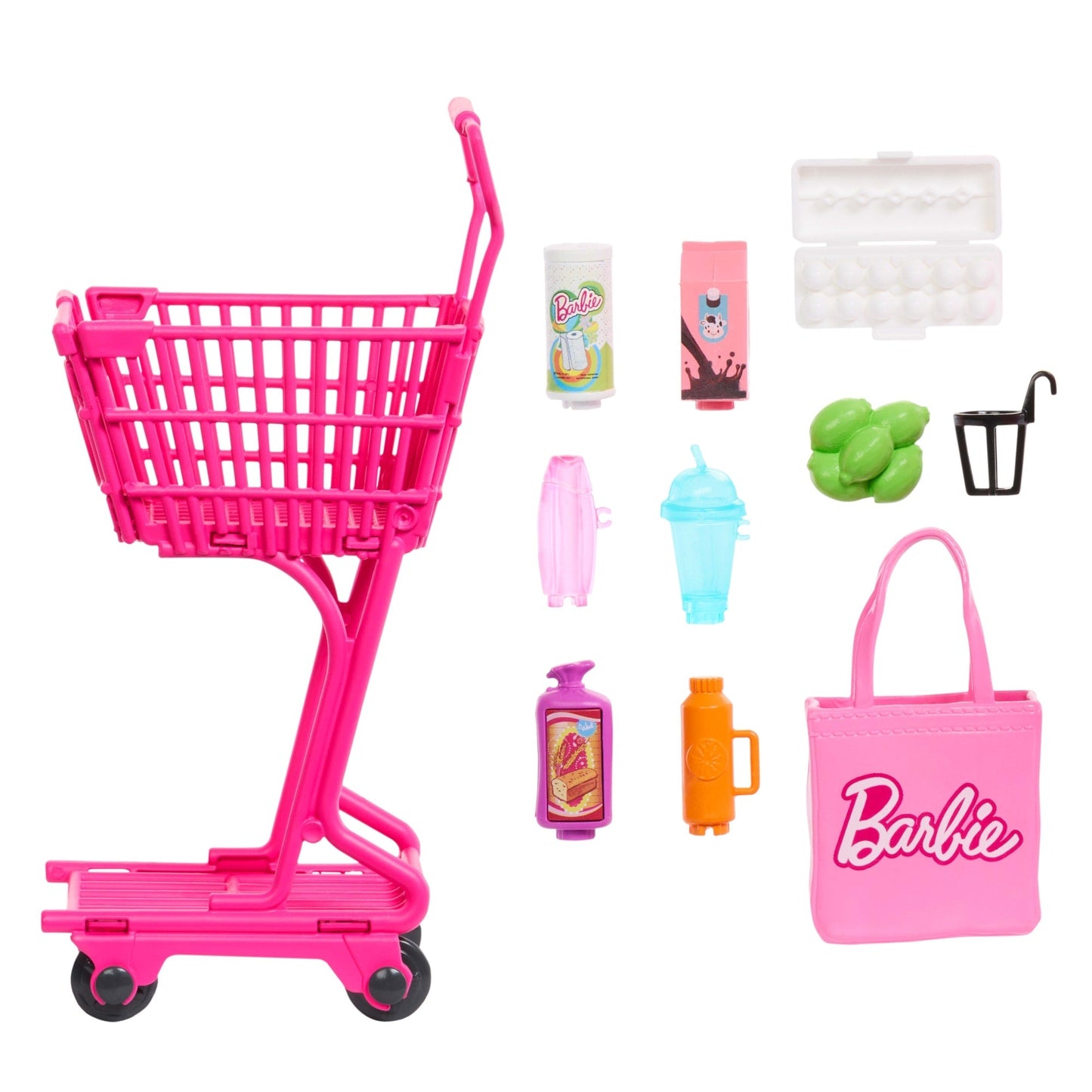 Barbie World Coffret Épicerie Amusante, 11Accessoires Pour Poupée