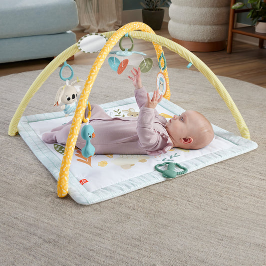 Fisher-Price Mon Tapis D’Éveil Sensimals, 6Jouets Sensoriels