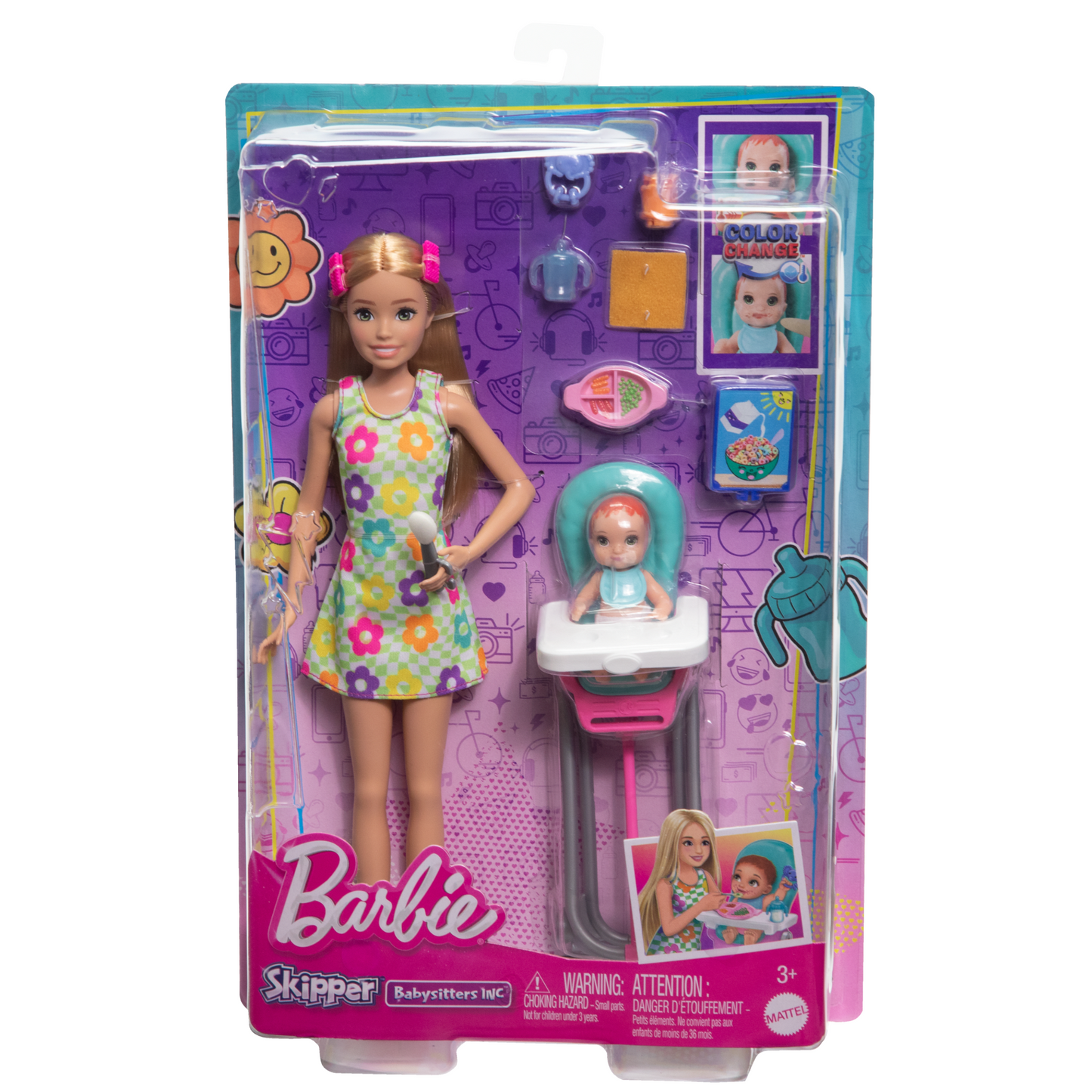 Barbie Skipper Babysitters Inc. Coffret Poupée, Bébé et Access.
