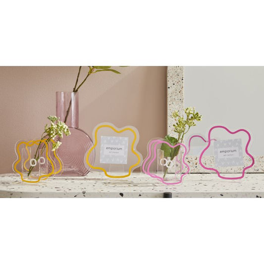 Emporium Florie Frame Mustard/Clear 16x1.5x16cm