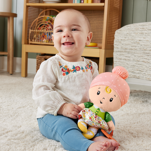 Fisher-Price Jouet Sensoriel Pour Bébé Ma Première Poupée Câline