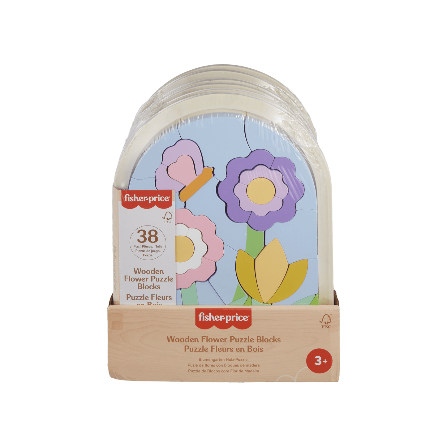 Casse-Tête de Fleurs en Bois Fisher-Price®, Pour enfants d'Âge Préscolaire, 37Éléments en Bois