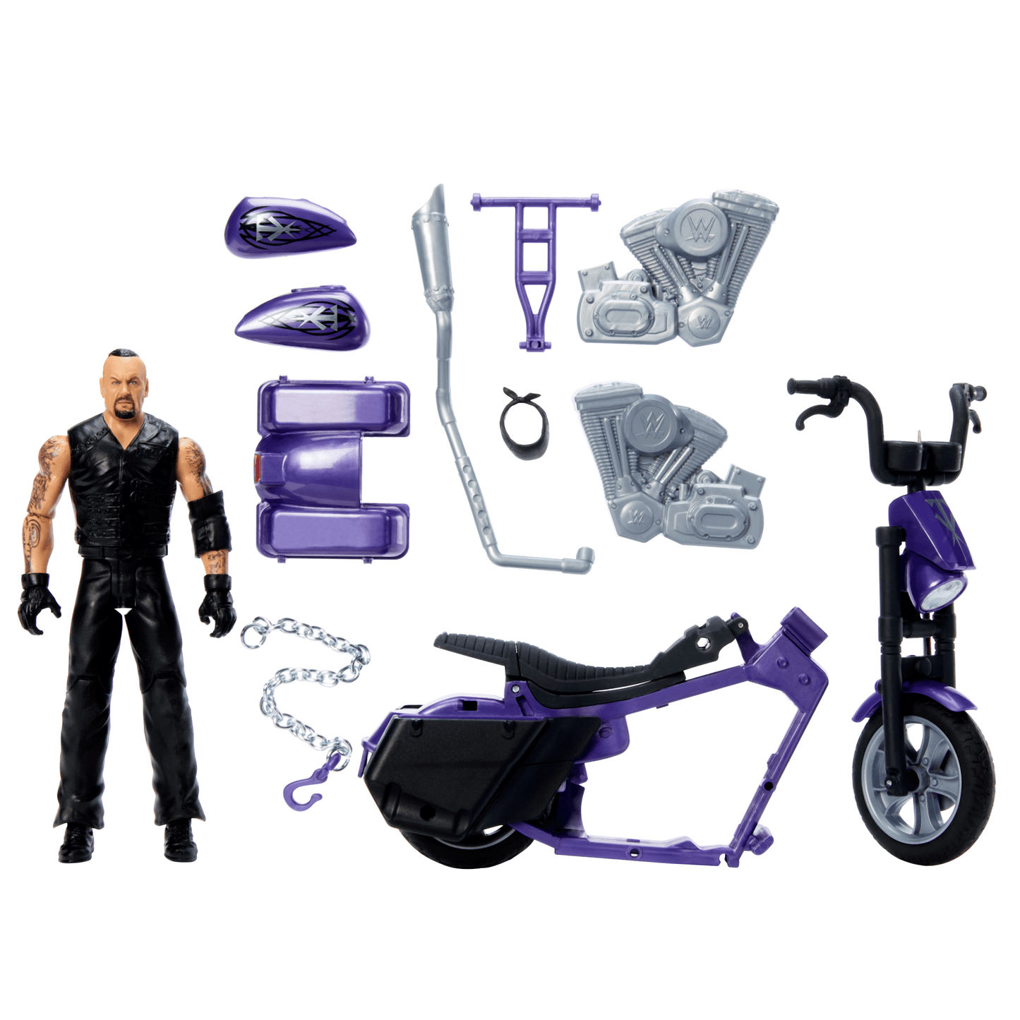 Wwe Wrekkin’ Véhicule et Fig. Boneyard Slamcycle et Undertaker