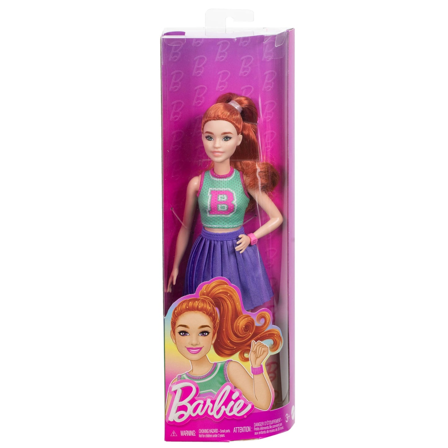 Barbie Fashionistas Poupée232, Rousse, Haut en Jersey