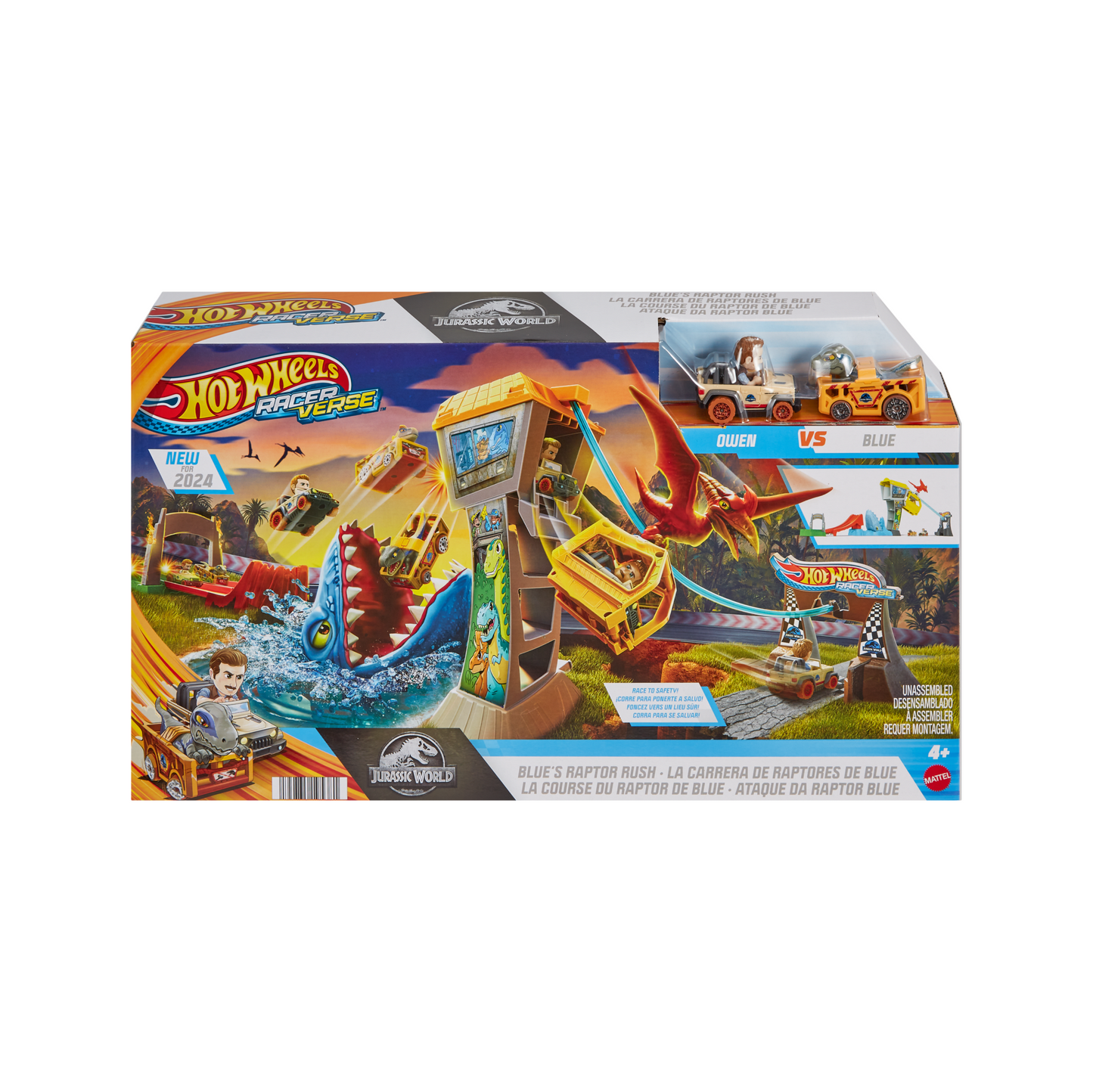 Hot Wheels Racerverse Jurassic World La Course de Blue Le Raptor