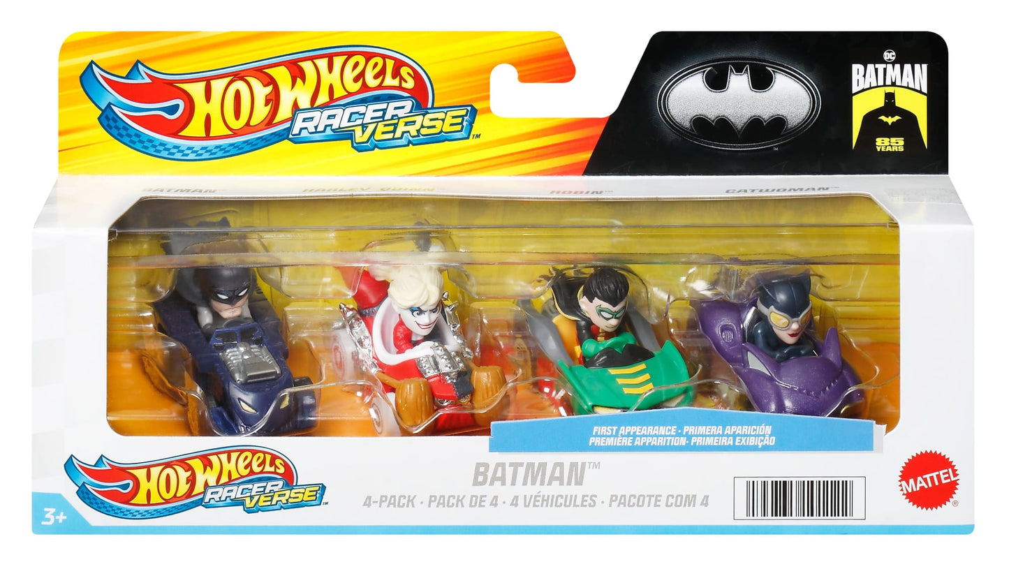 Hot Wheels Racerverse Coffret de 4Véhicules Métal Culture Pop