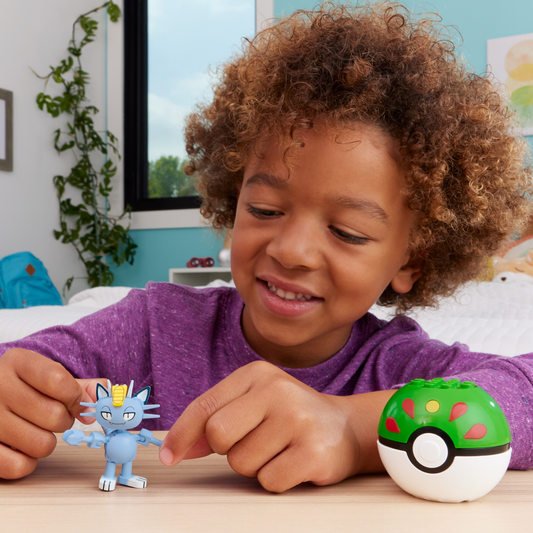 Mega Pokémon Figurine Articulée Miaouss D’Alola, 28Pièces