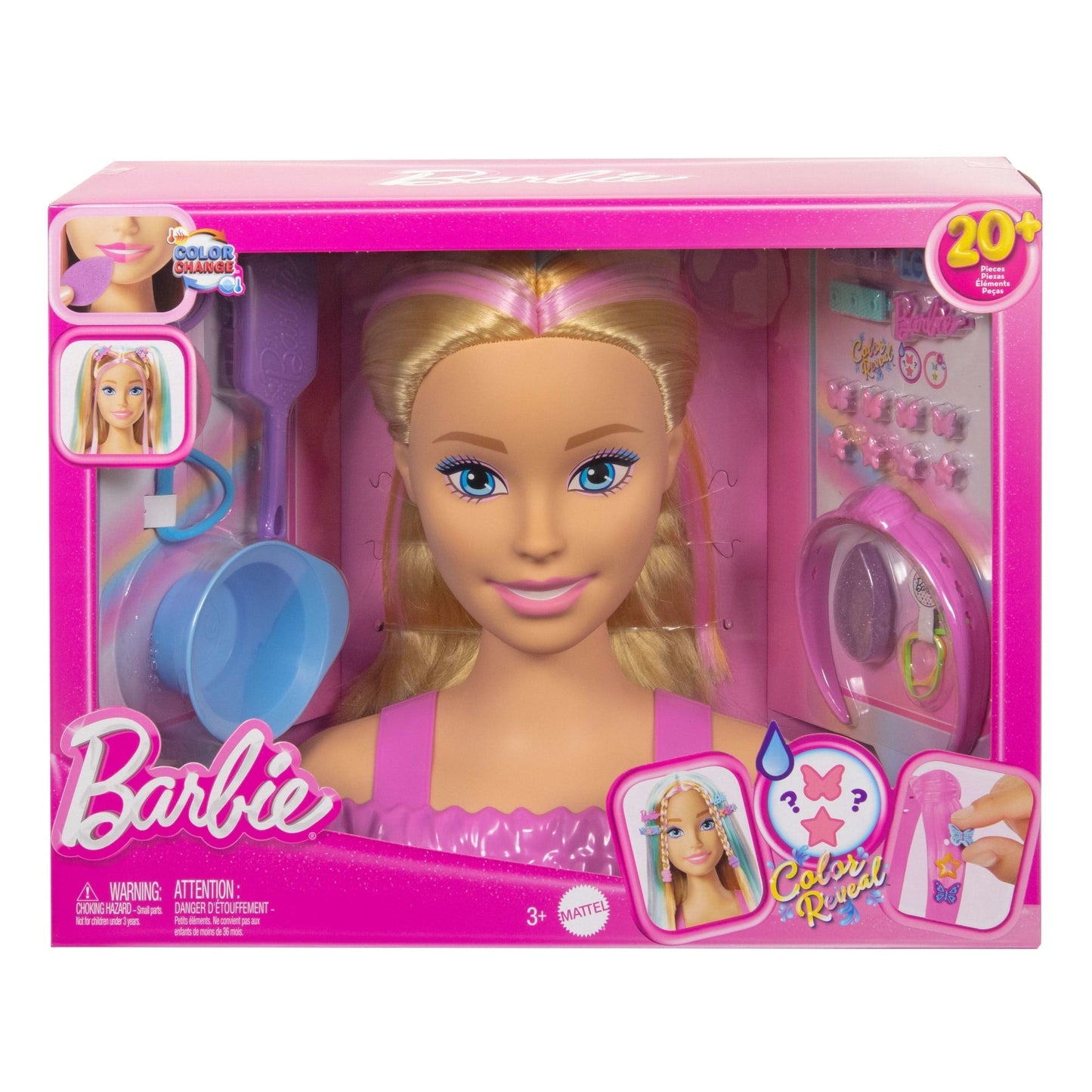 Barbie Tête à Coiffer, Cheveux Blonds, 20+ Accessoires