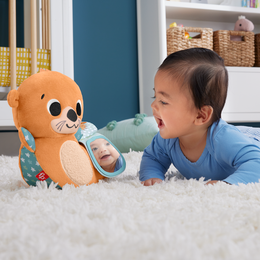 Fisher-Price Peluche Loutre Basculante de Jeu Sur Le Ventre2 en 1