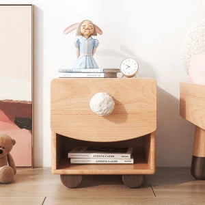 Aesthetik Kids - Wooden Bunny Tail Inspired Bed Side Table