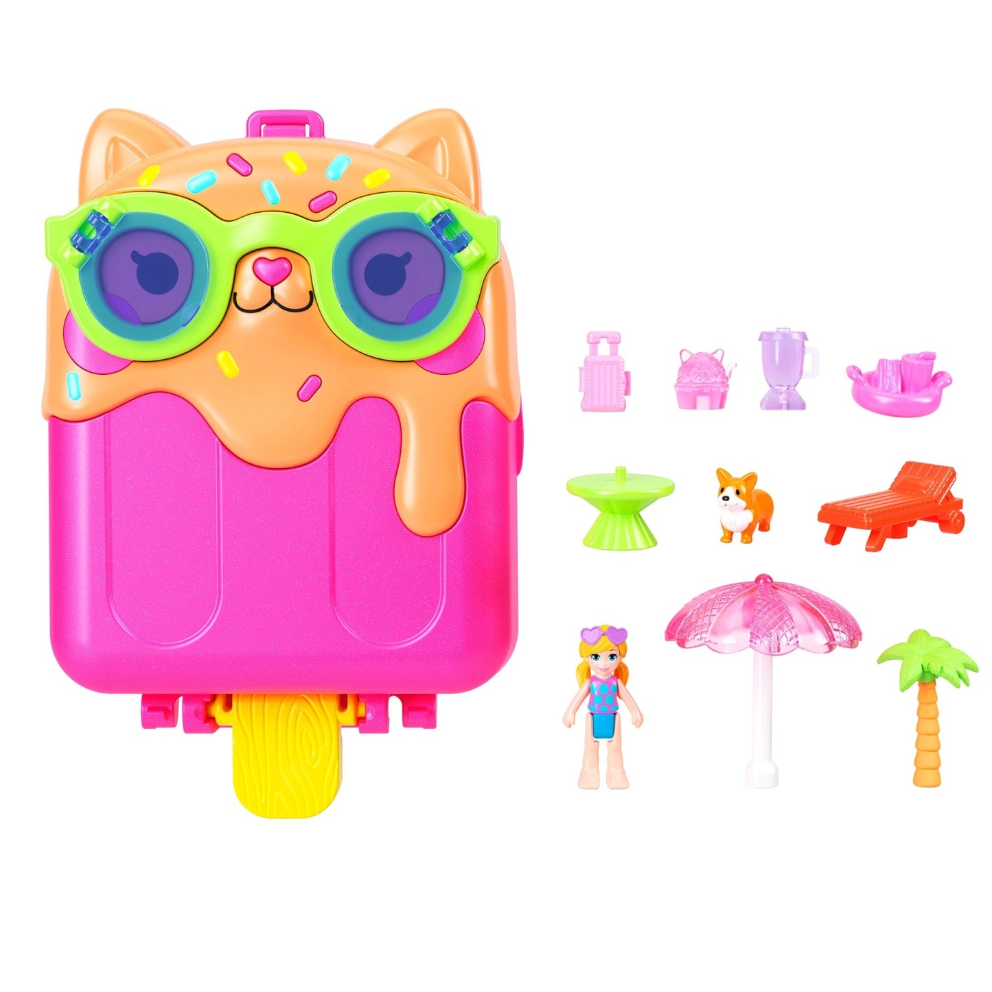 Polly Pocket Conjunto de Brinquedo Compacto Resort Paleta de Gatinho