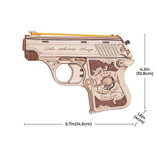 Robotime ROKR Mini Gun Wooden 3D Puzzle Toy Gun LQ502