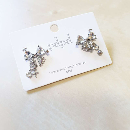 Luninana Earrings - Crystal Bow Tie Earrings YX021