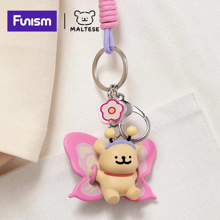Funism Maltese Retriever Butterfly - Keychain