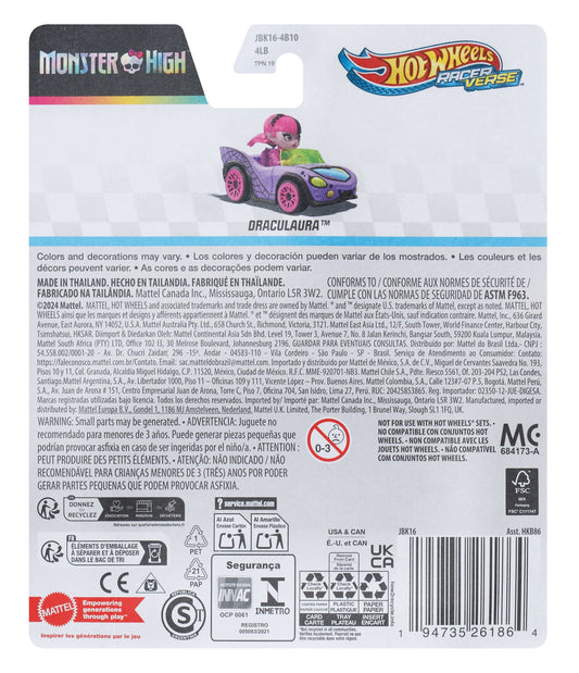 Hot Wheels RacerVerse Vehículo de Juguete Draculaura