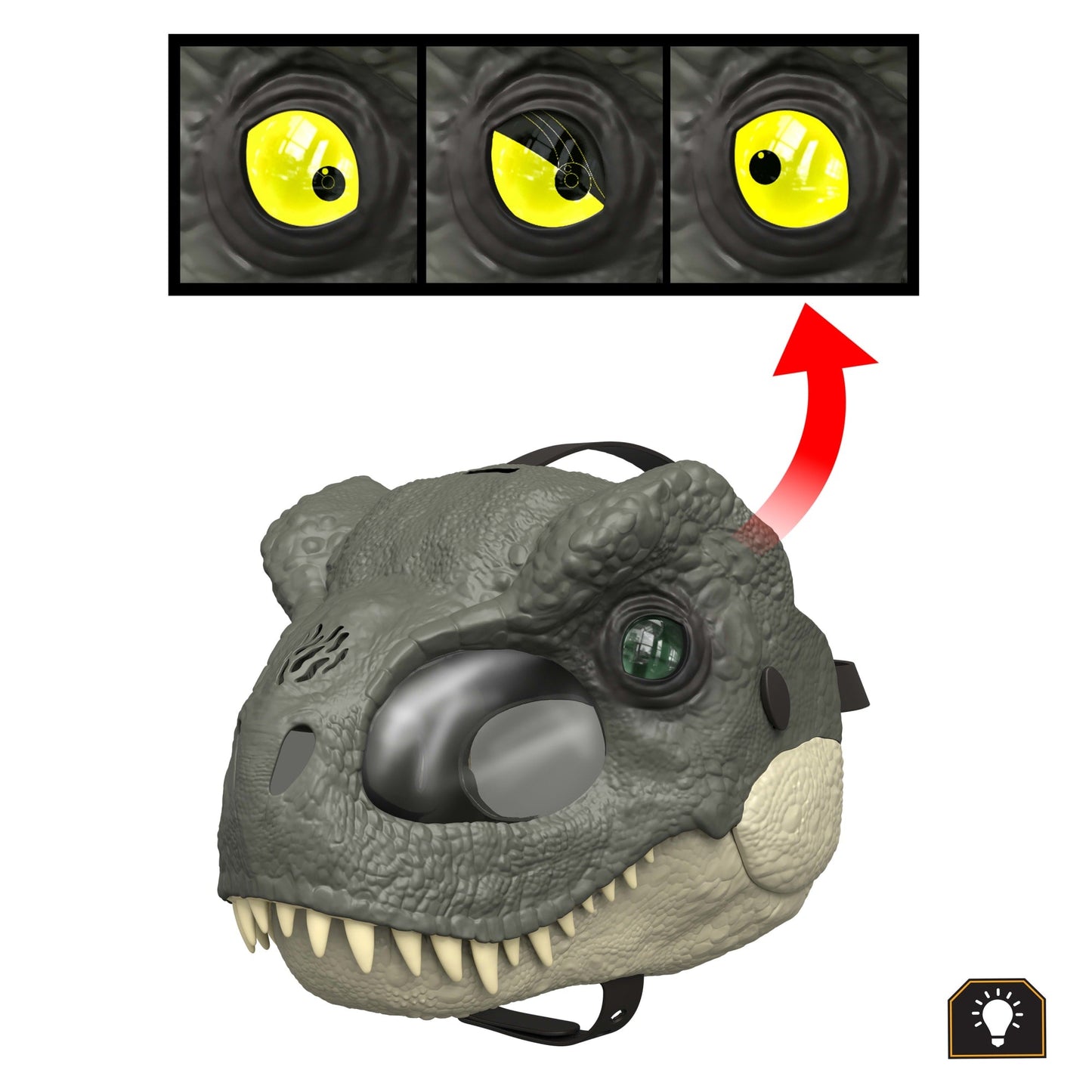 Jurassic World Rebirth  Masque de Jeu de Rôle  T. Rex, Yeux à del