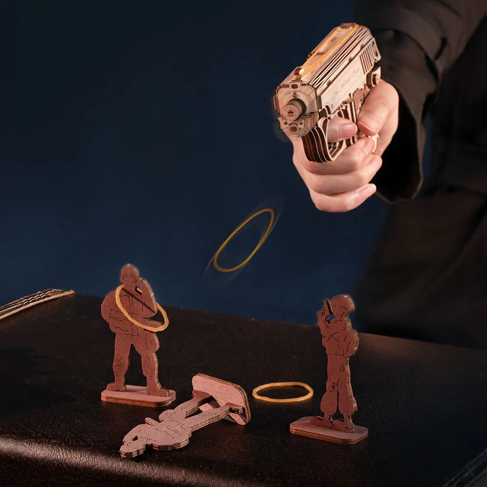 Robotime ROKR Mini Gun Wooden 3D Puzzle Toy Gun LQ502