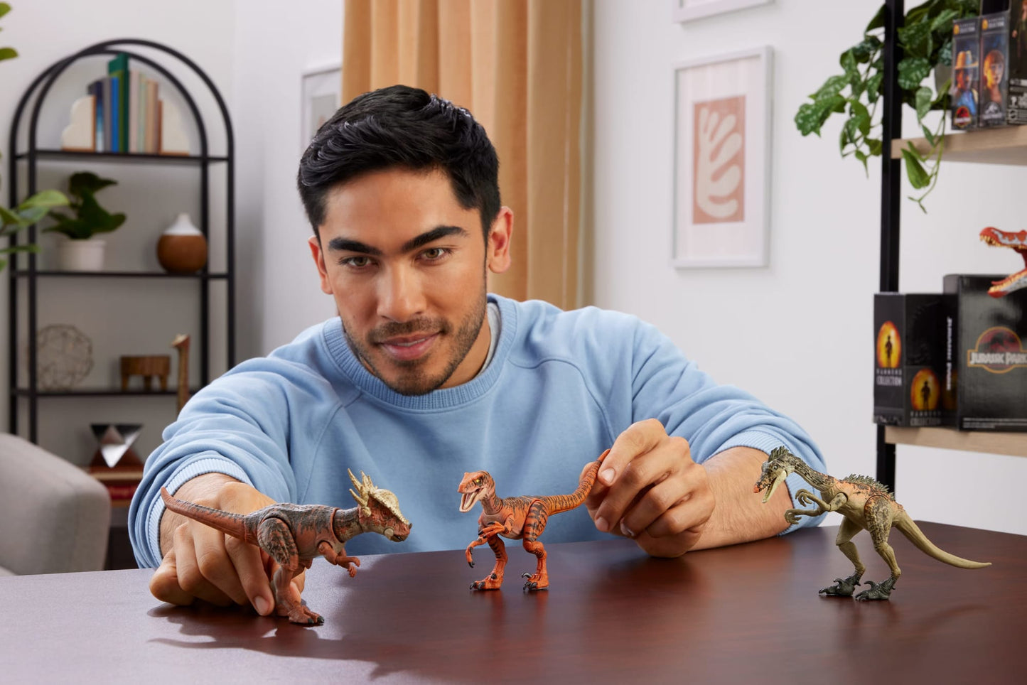 Jurassic World Dinossauro de Brinquedo Hammond Collection Pacote Humano/Dinossauro