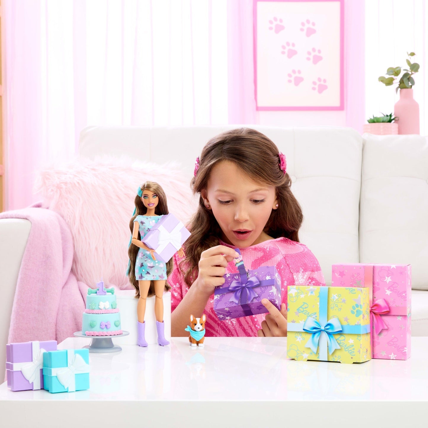 Barbie-Barbie Cadeau Surprise-Coffret Fête D’Anniversaire
