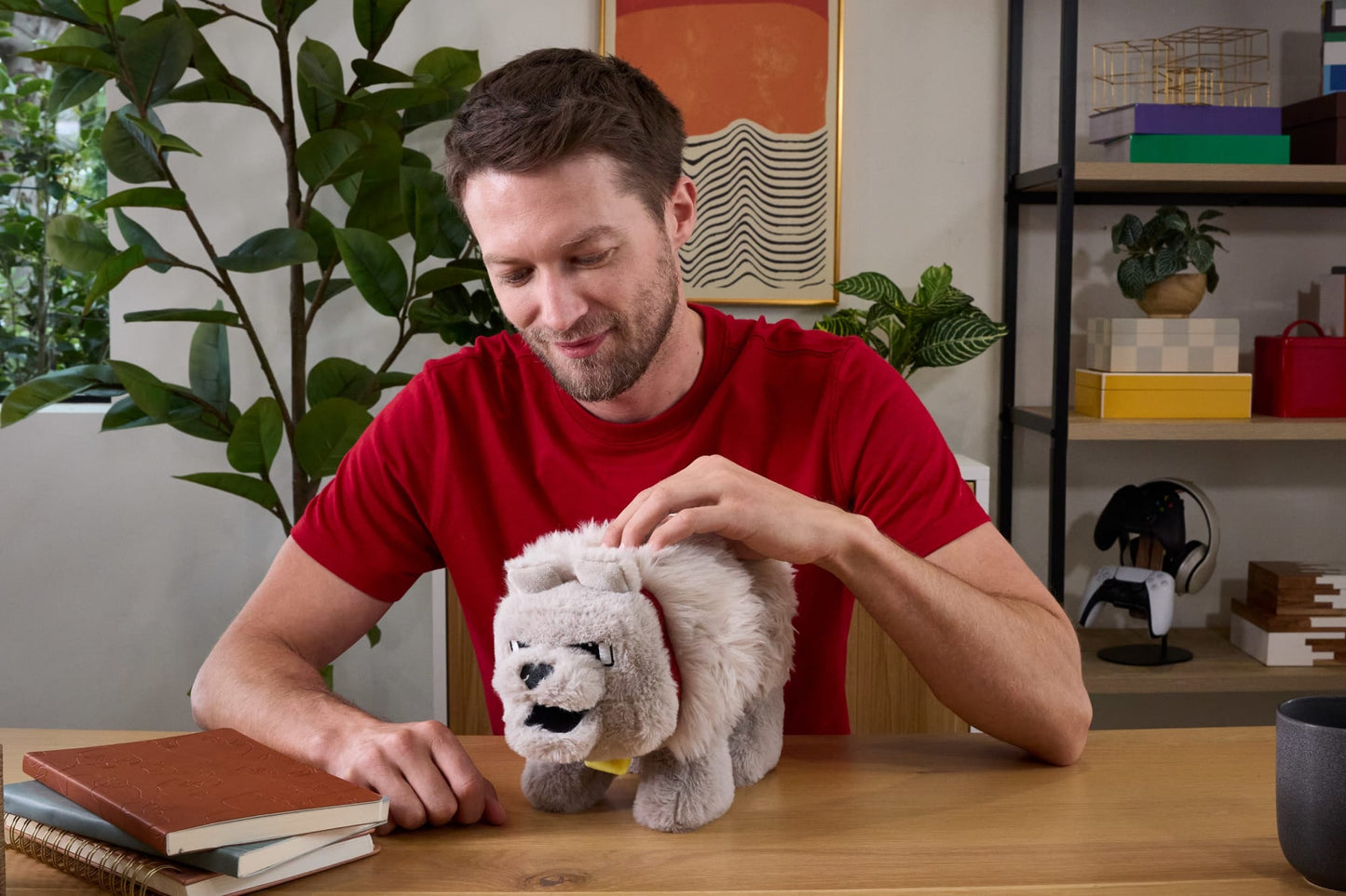 Minecraft Dennis The Wolf Interactive Plush Toy With Sounds & Moving Mouth, Inspired By The Movie
