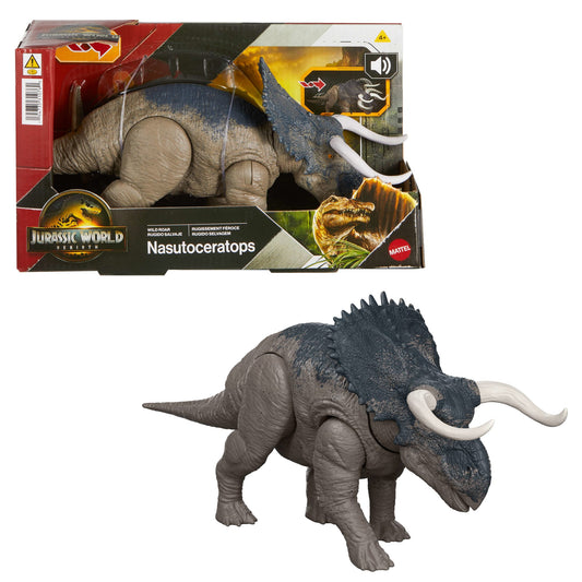 Jurassic World Dinosaurio de Juguete Rebirth Rugido Salvaje Nasutoceratops
