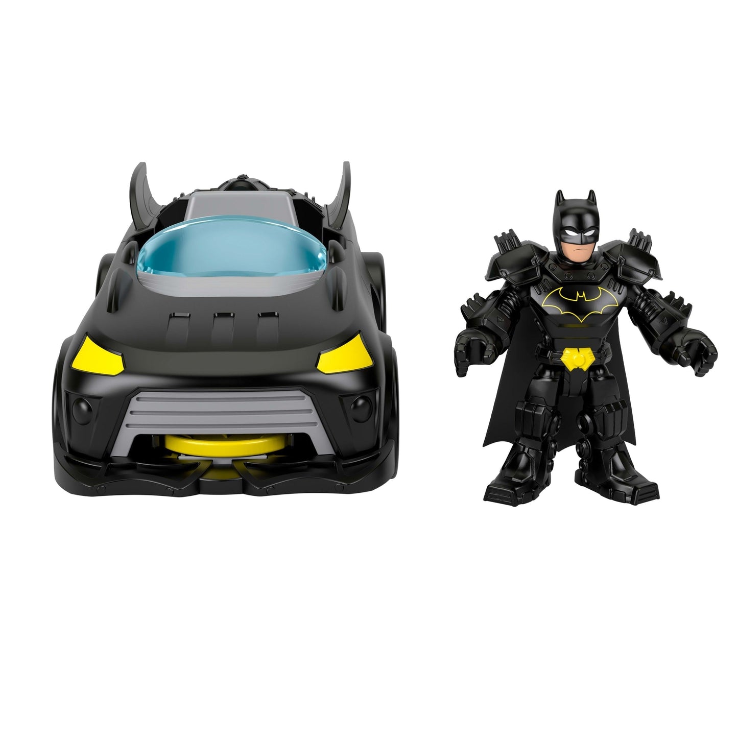 Fisher-Price Imaginext DC Super Friends Metal Force Batmobile Toy Car & Batman Action Figure Set