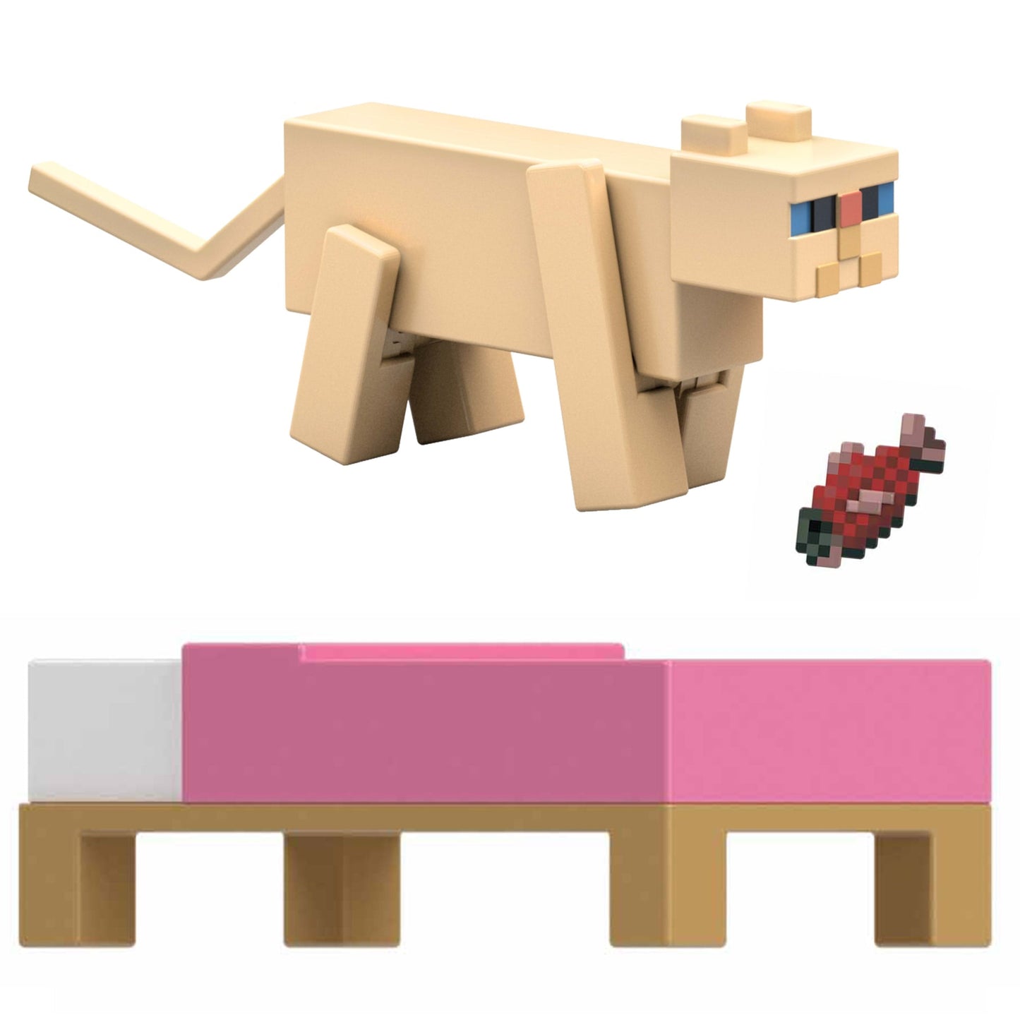 Minecraft Vanilla Figura de Acción Gato Persa 3.25