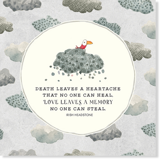 Affirmations - Twigseeds Sympathy Card - Death leaves a heartache - K146