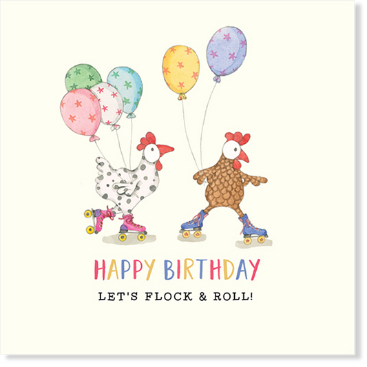 Affirmations - Twigseeds Birthday Card - Let's flock and roll! - K332