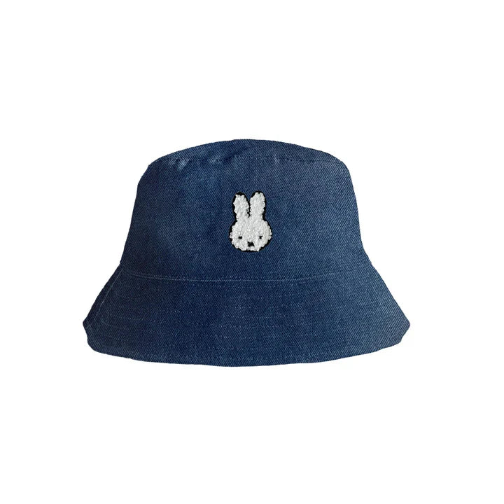 Engelite Miffy Denim Bucket Hats Mid Denim (M) 56cm