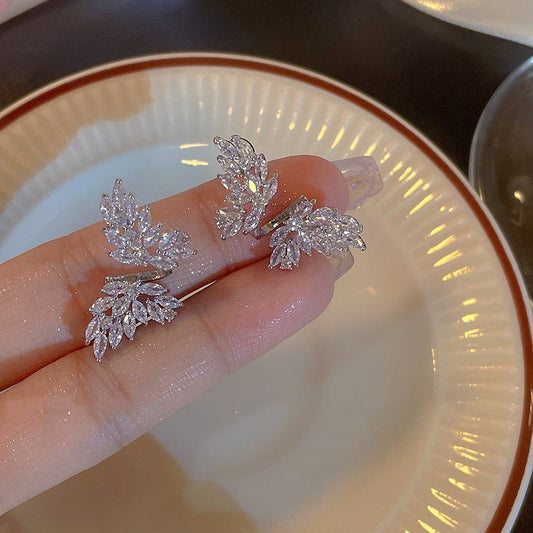 Luninana Earrings - French Styles Crystal WIngs Earrings YX011