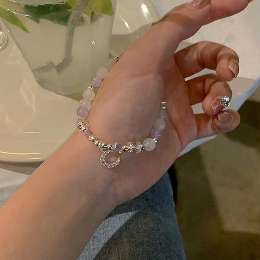Luninana Bracelet - Purple Stone Moon Bracelet YX034