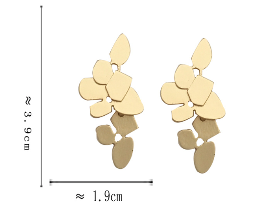 Luninana Earrings - Golden Leaves Earrings YBY094