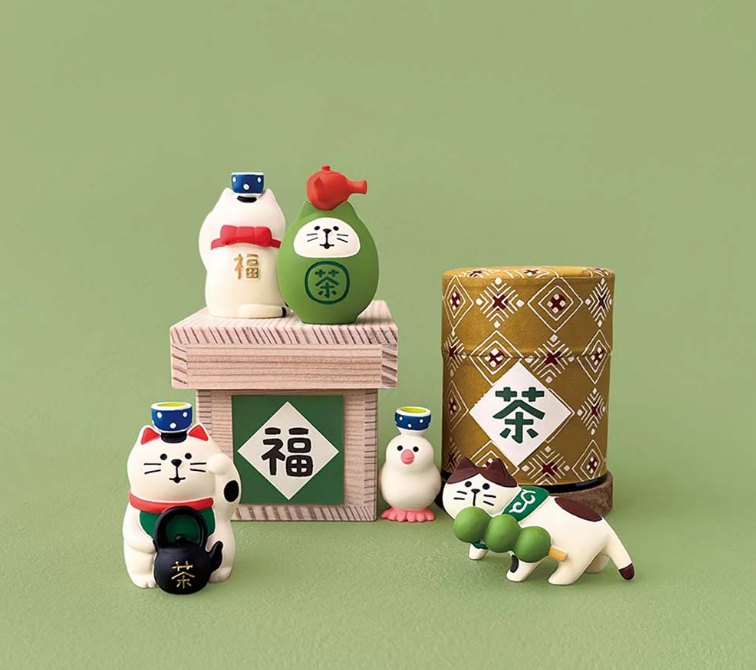 Decole Concombre Figurine - Japanese Green Tea Shop - Lucky Cat