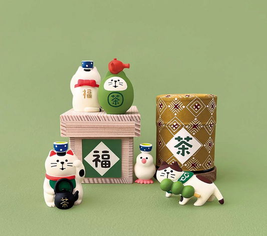 Decole Concombre Figurine - Japanese Green Tea Shop - Lucky Cat