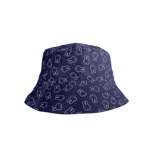 Engelite Miffy Canvas Bucket Hats Navy (L) 58cm