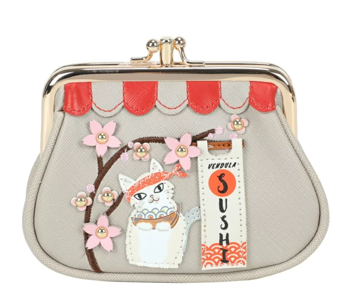 Vendula Sushi - Grey Edition Clipper Coin Purse
