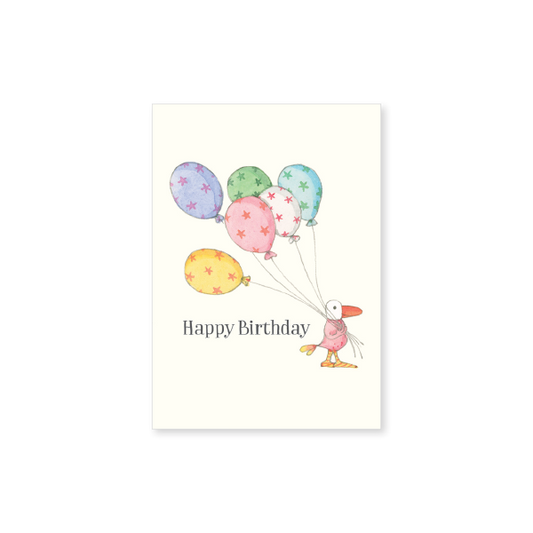 Affirmations - Twigseeds Mini Happy Birthday Card - Balloons - T344