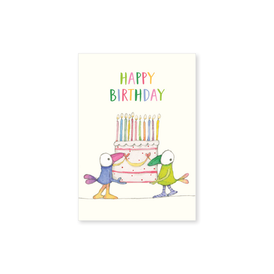 Affirmations - Twigseeds Mini Birthday Card - Cake - T345