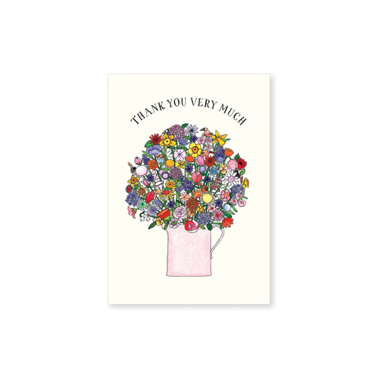 Affirmations - Twigseeds Mini Thank You Card - Bunch of flowers - T348